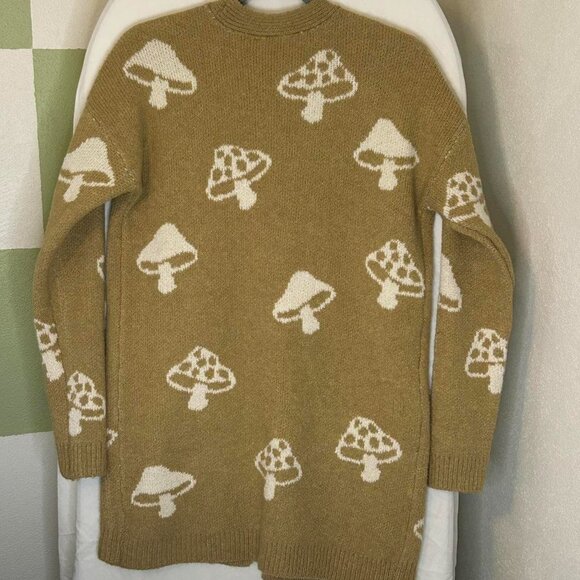 No Boundaries fairycore mushroom cardigan in brown and white - Picture 2 of 6